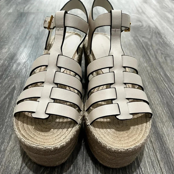 NWT (no box) Tory Burch Women's Fisherman Espadrille Platform Wedge Sandals - Picture 8 of 9